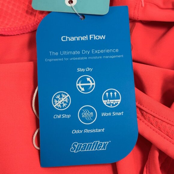 ROXY Rising Run Tank Top Sz L Neon Orange Black Logo Performance Athleticwear - Picture 9 of 10